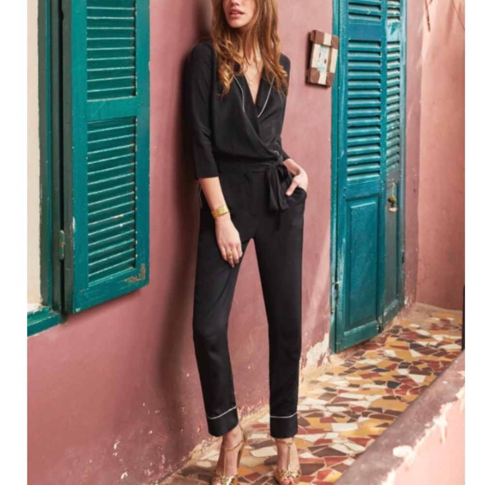 Sézane silk Florence jumpsuit